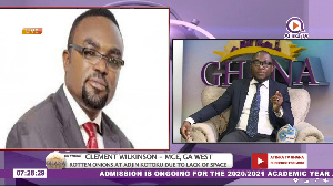 Ga West MCE, Mr Clement Wilkinson (left) spoke on Atinka TV