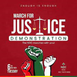 The  NDC's ‘Mach for Justice’ demonstration comes off on July 6