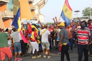 Hearts of Oak fans in celebratory mood after securing the league title