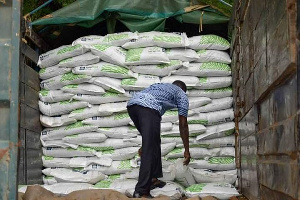 A truck loaded with fertilizers being smuggled