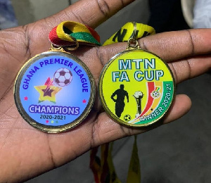 The two medals awarded to Hearts of Oak