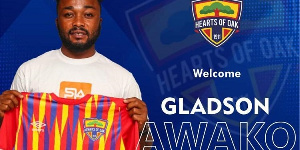 Gladson Awako joined Accra Hearts of Oak from Great Olympics