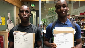 Emmanuel and Ebenezer Boakye achieved a combined six A*s and one A [Photo Credit: BBC]
