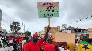 Ghanaians demonstrated against bad governance on Wednesday