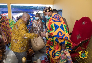 President Nana Addo Dankwa Akufo-Addo with Prang chief