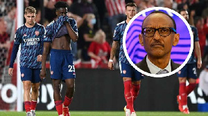 Kagame was left gutted with Arsenal after they suffered defeat on the first day of the EPL