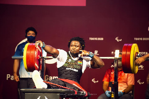 Ghanaian powerlifter Emmanuel Nii Tettey