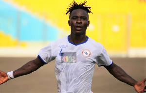 Striker Kofi Owusu plays for Berekum Chelsea