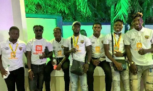 Some Hearts of Oak players at the event