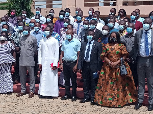 Prof Ofori, Dr. Korang and participants in a group photo