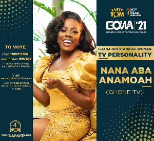 Nana Aba Anamoah will be competing for the topmost award