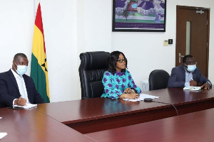 Shirley Ayokor Botchwey, Minister of Foreign Affairs joined the meeting from Accra