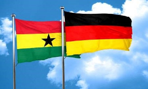 The flags Ghana and Germany