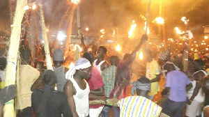 The fire festival is a major annual event for the people of Damongo
