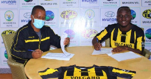 William Opoku Mensah [R] plays in the Rwandan Premier League