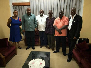 Former President Mahama and some NDC executives visited Koku in BNI cells