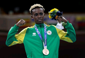 Samuel Takyi won the bronze medal at the 2020 Tokyo Olympic Games