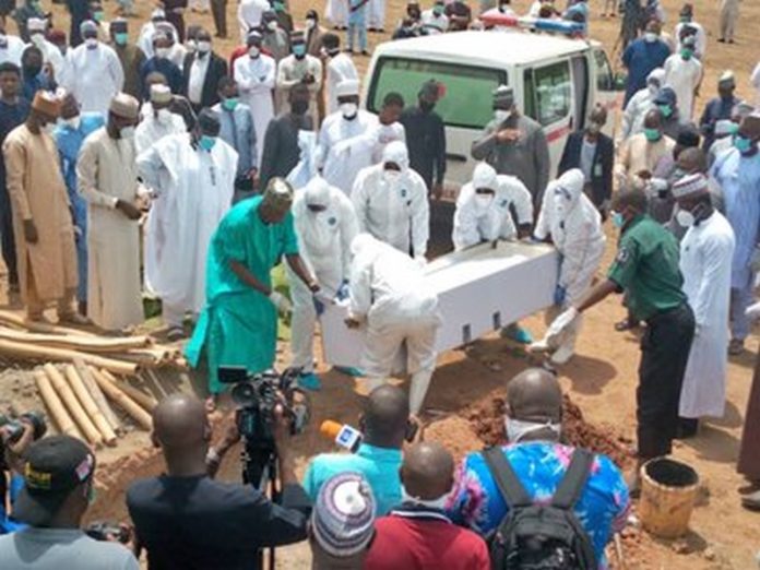 File Photo: Burial of Nigerian President’s Chief of Staff, Abba Kyari, who died after contracting Coronavirus in Abuja