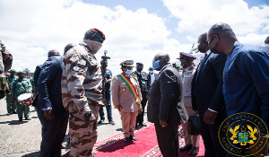 The president with other ECOWAS members in Guinea