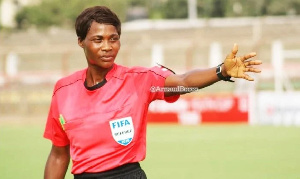 Togolese referee, Vincentia Enyonam Amedome
