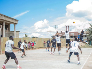 Bridge Spikers playing with Odumase Spartans