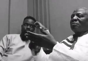 Rapper Sarkodie and the late Nana Kwame Ampadu