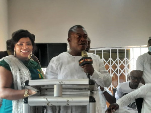 Francis Oti Boateng addressing his assembly members