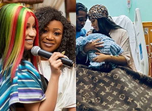 Actress Akuapem Poloo has congratulated rapper Cardi B on her newborn baby