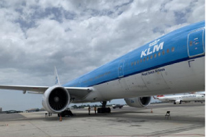 The affected Accra - Amsterdam bound KLM flight