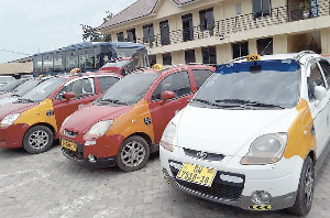 File photo of some parked taxis