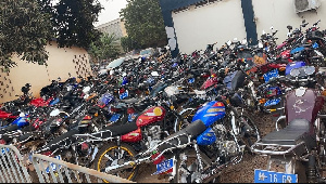 File Photo: The police have concerns with the number of unregistered  motorbikes in Bawku