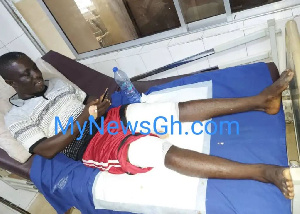 Sergeant Maxwell Kwakye was shot in both thighs by armed robbers