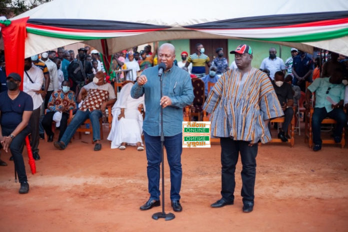 Mahama meets NDC supporters who lost livelihoods after accident in November