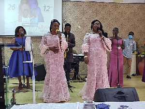 Gospel musicians Saraphine Afari and Florence Afari