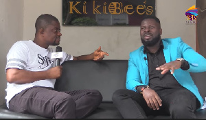Pastor Leonard (right) speaks to SVTV Africa’s DJ Nyaami