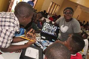 Children receiving digital literacy education | File photo