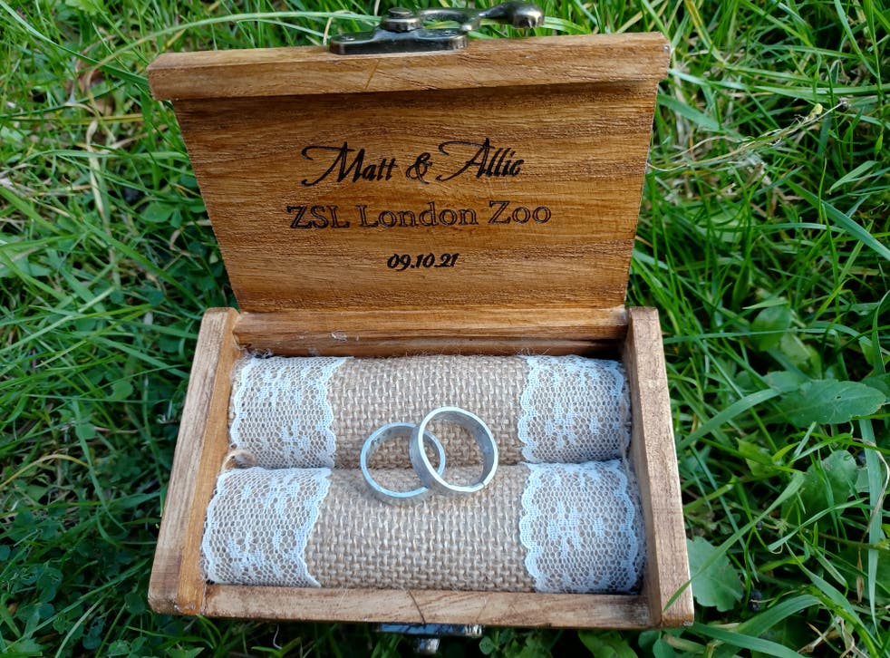 The rings the pair exchanged were made from the zoo’s own materials (Zoological Society of London)