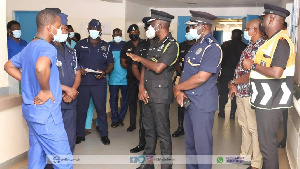The IGP visited the officers on admission at the Tamale Regional Hospital