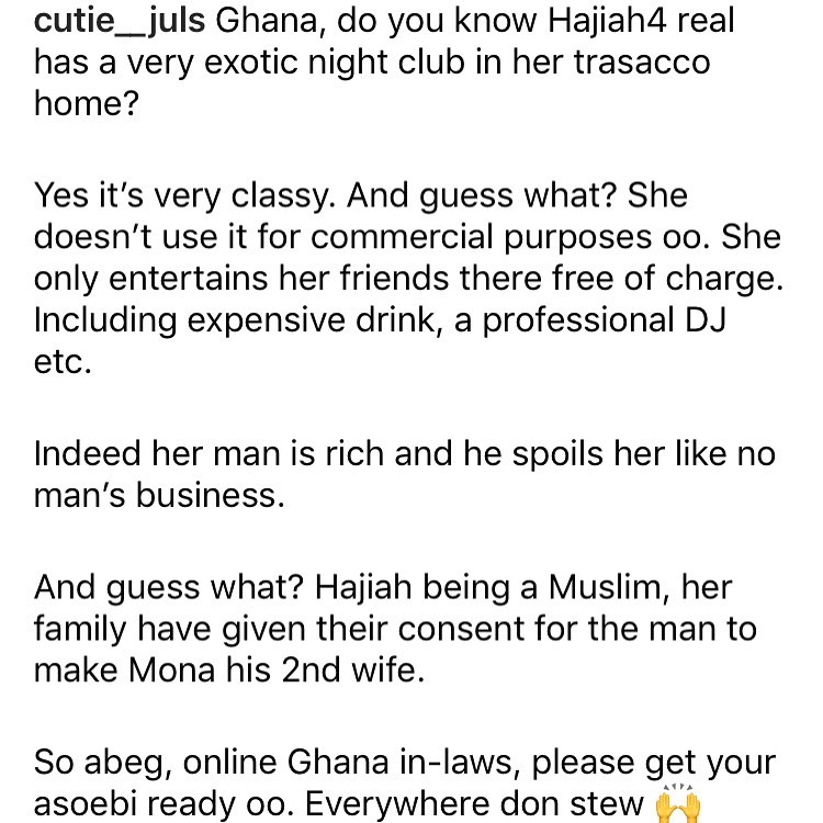 Wedding Bells as Hajia4real is set to become the 2nd wife of a Ghanaian billionaire