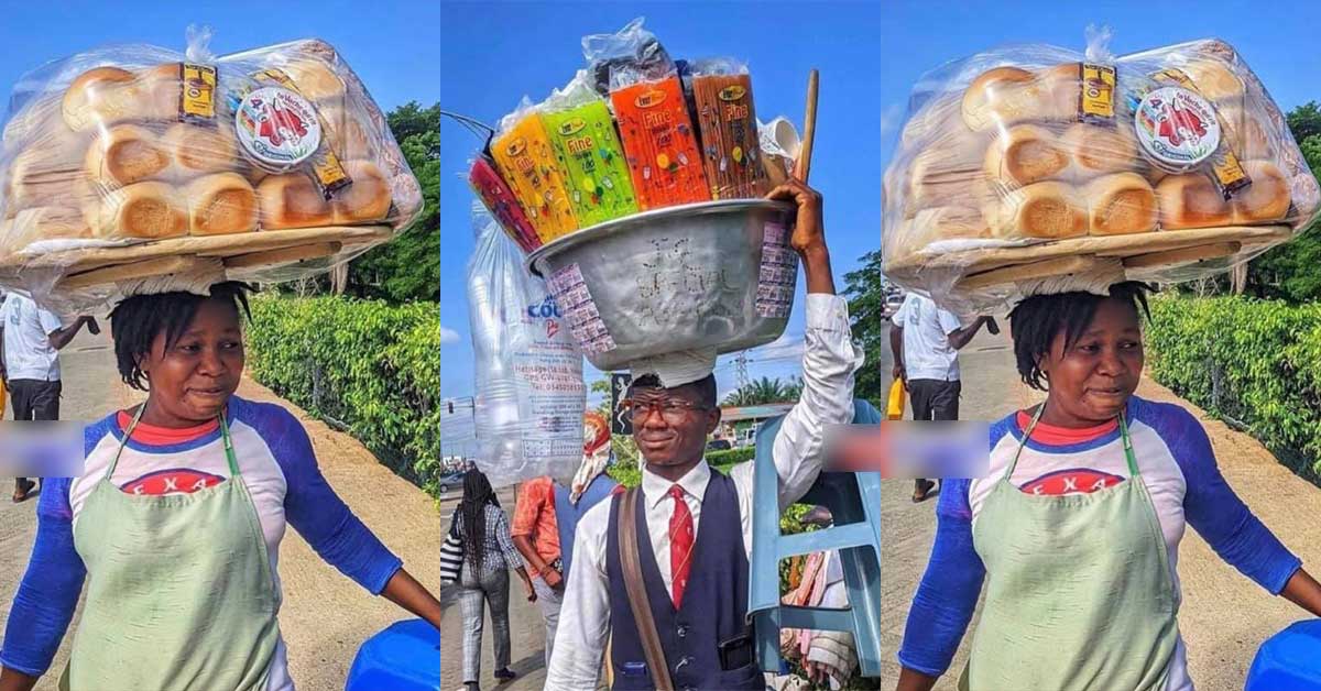 Meet husband and wife who hawk Asaana and bread for a living in Accra
