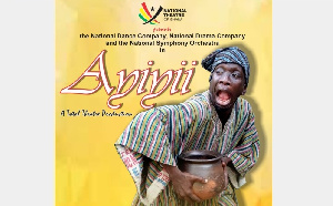 A flyer of 'Ayiyii' the new production
