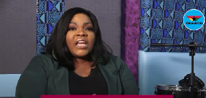 Celestine Donkor in an interview on GhanaWebTV's Talkertainment