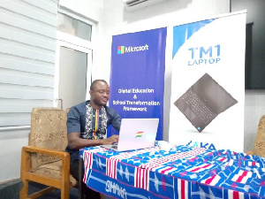 Some teachers of Kadjebi District received laptops under the government's one teacher, one laptop