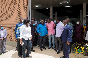 President Akufo-Addo inspecting the project