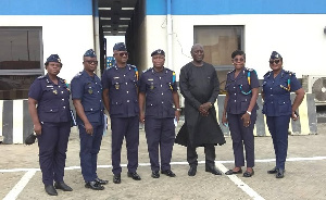 Col. Damoah (Retired), Commissioner, Customs Division of GRA and other officers in a group picture