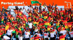 Ghanaian fans at the stadium