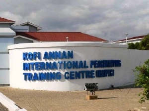 Entrance of the Kofi Annan International Peacekeeping Training Centre (KAIPTC) in Accra