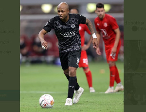 Ayew helped his club secure a 6-4 win over Al Gharafa