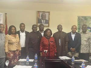 Minister for Sanitation and Water Resources, Cecilia Dapaah with the WRC Board