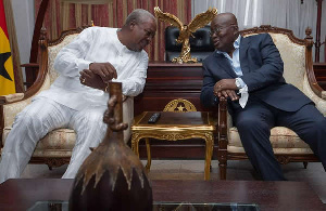 John Dramani Mahama and Nana Akufo-Addo met in 2016 after the general elections